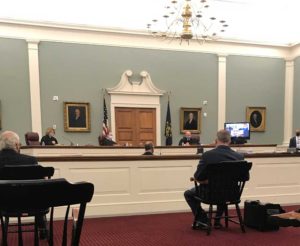 NH Supreme Court during a socially distant hearing
