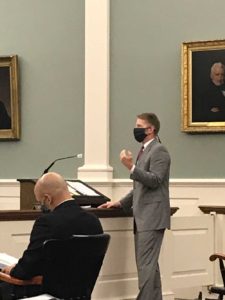 Solicitor General Dan Will making arguments at the NH Supreme Court.
