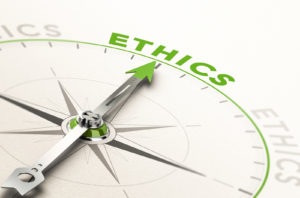 bigstock - ethics compass point