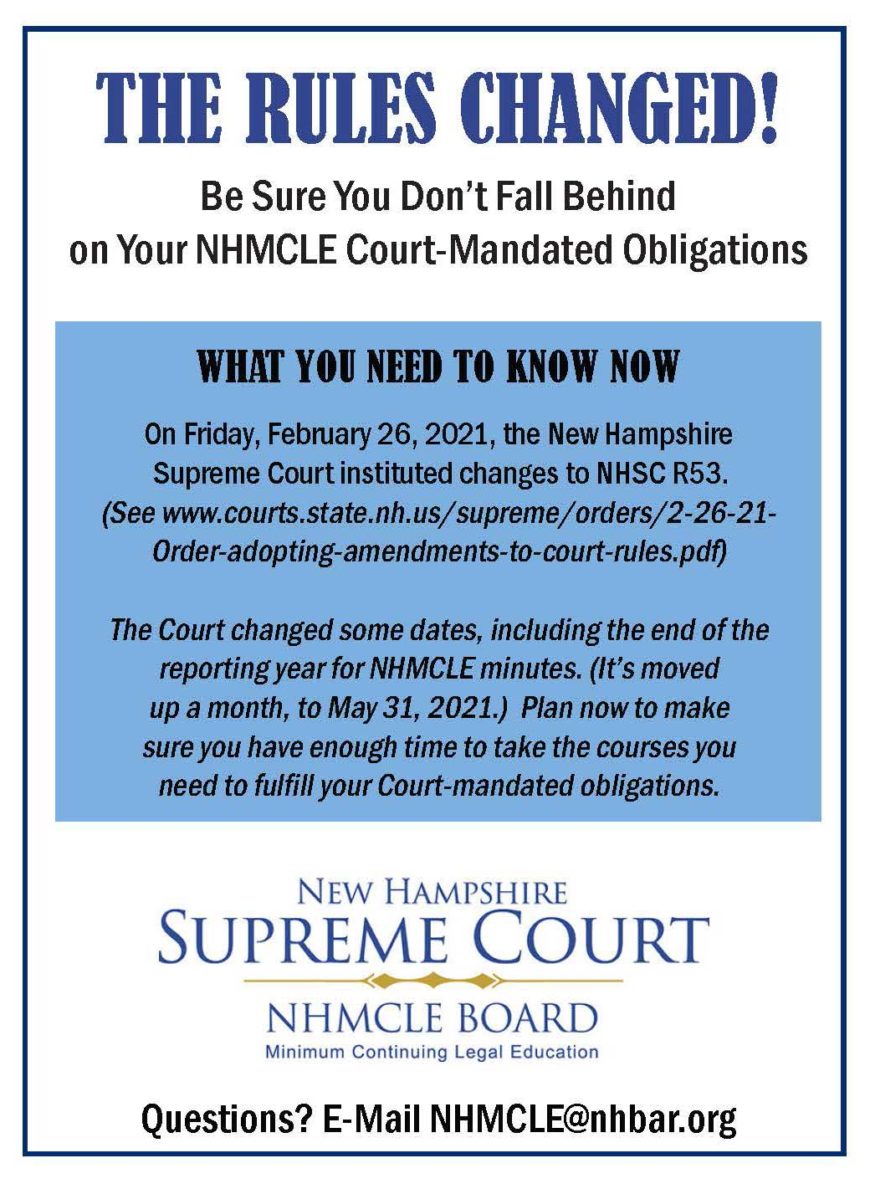 Attorney Reporting Tool (ART) for NHMCLE NHBA