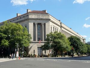 The Robert F. Kennedy Department of Justice Building, home to the headquarters of the United States Department of Justice, is located in the heart of Washington, DC.