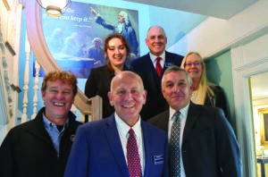 Judge Mark Howard and Joe Pace with sponsors during the opening of the AIC’s new exhibits. Front row, from left: Dan Chartrand, Hon. Mark Howard, and Colin Woodard. Back row, from left: Kali Kraemer, Joe Pace, and Elizabeth Bauman. Courtesy photo