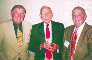 Jack Middleton (center) with David Nixon (left) and Kimon Zachos. The Bar Foundation has renamed the Nixon Zachos Award to the Nixon Zachos Middleton Award to honor the legacy of these three legal giants. Bar News archive photo